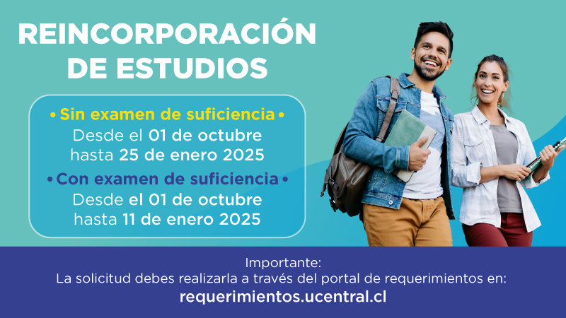 Proceso de reincorporación de estudios para el primer semestre 2025