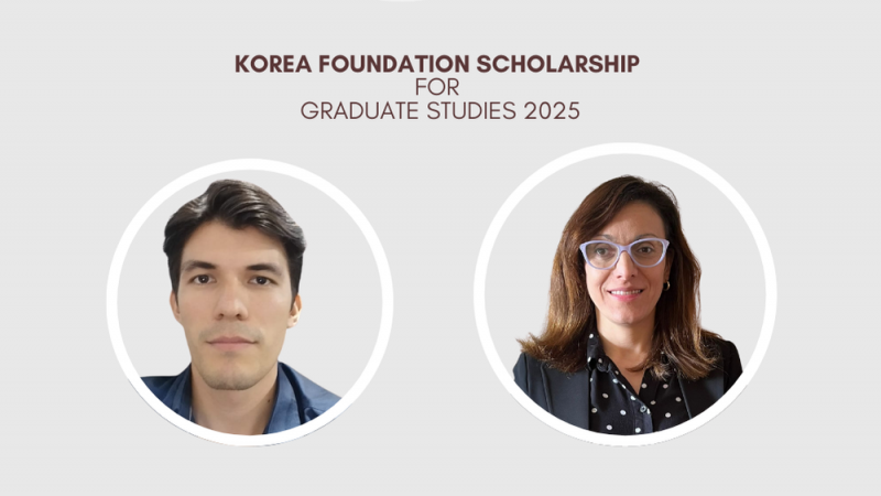 Estudiante y graduada del Magíster en Estudios Coreanos se adjudican beca de Korea Foundation