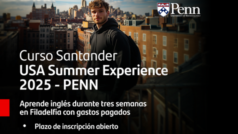 Dirección de Relaciones Internacionales invita a postular al Curso Intensivo de Inglés - Santander USA Summer Experience 2025 en la Universidad de Pennsylvania