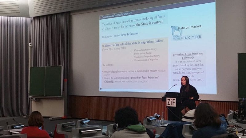 Neida Colmenares, investigadora de la FEGOC, participó en el congreso internacional sobre movilidad y paz organizado Universidad de Bielefeld en Alemania